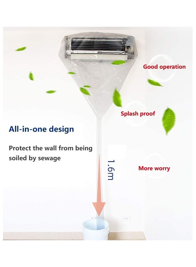 Waterproof Air Conditioner Cleaning Cover Clear - Image 2